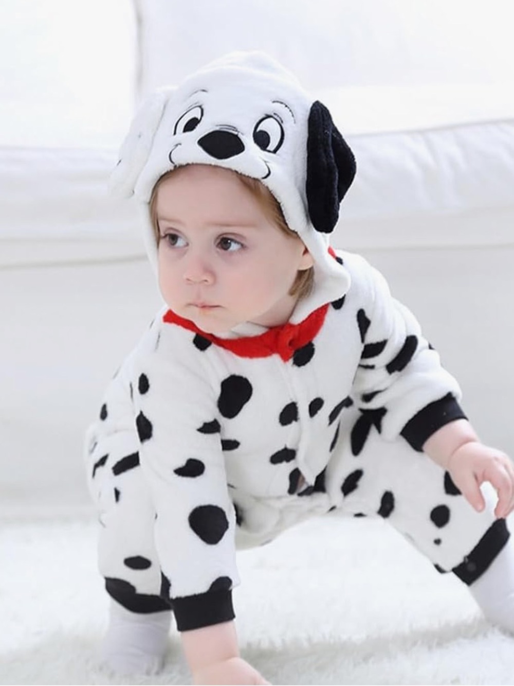 Dalmatian Hooded One-Piece Costume Romper